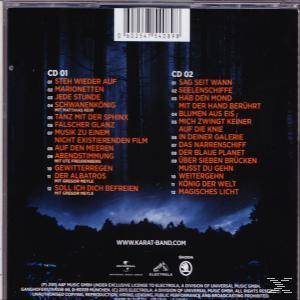 CD-Rückseite. Titelliste und Logo. Dunkles Bild mit Baumsilhouetten.