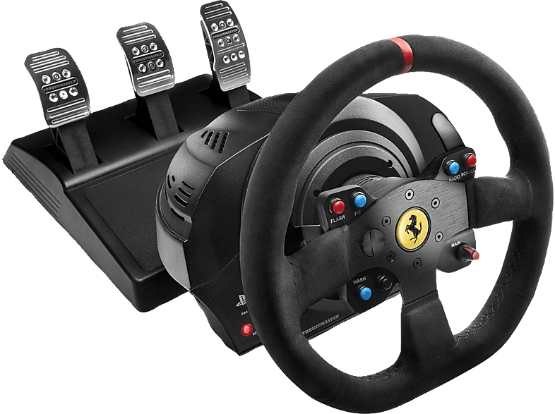 THRUSTMASTER T300 Ferrari Integral Alcantara Edition (inkl. 3-Pedalset, PS4 / PS3 / PC) Kompatibel mit PS5-Spielen