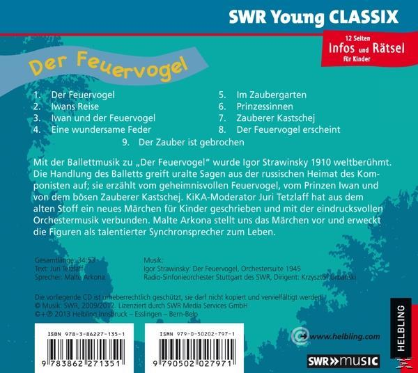 CD-Rückseite. Roter und weißer Text auf dunkelblauem Hintergrund. Musiktitel.