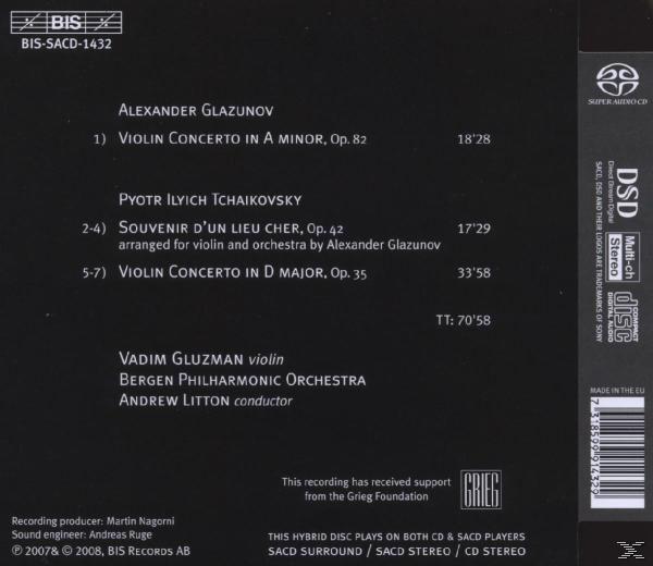 Vadim Gluzman - Violinkonzerte  - (SACD Hybrid)