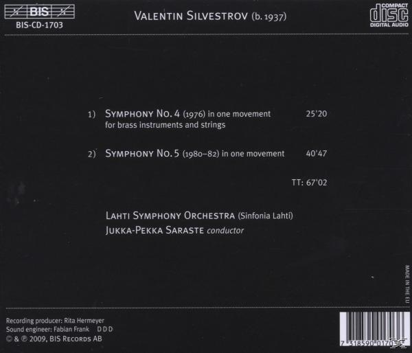 Saraste & Lahti So - Sinfonien 4 & 5  - (CD)