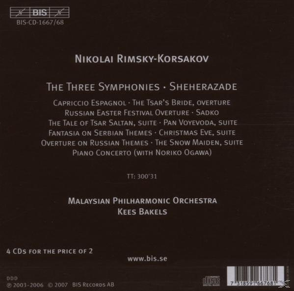 Bakels, Malaysian Phil.Orch. - Orchesterw.Incl.Sheherazade  - (CD)