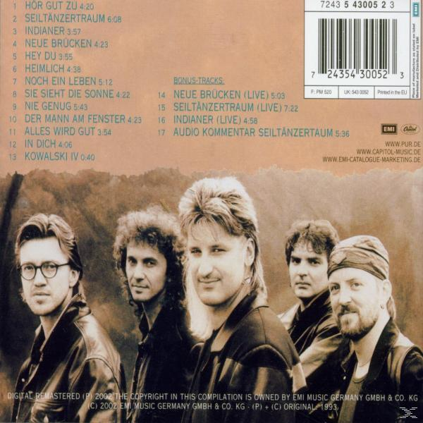 CD-Rückseite mit Titelliste und einer Gruppe von Männern. Der Text befindet sich oben auf der CD.
