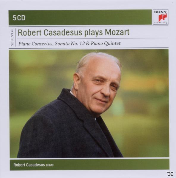CD-Cover: Robert Casadesus spielt Mozart. Foto eines Mannes.