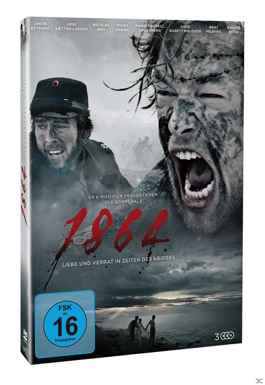 DVD-Cover. Zwei Männer sind mit einem Gesicht der Angst auf dem Cover. Der Titel des Films lautet 1864. Es gibt Text.