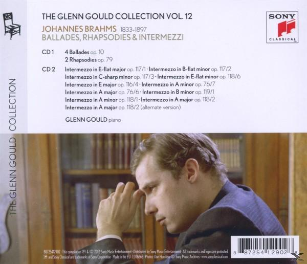 Albumcover mit einem Mann, der nach unten schaut. Der Titel lautet 'The Glenn Gould Collection'. Im Hintergrund ist eine Bibliothek.