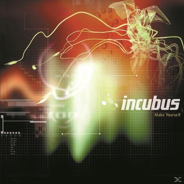 Albumcover mit dem Incubus-Logo, grünen Linien und dem Titel Make Yourself.