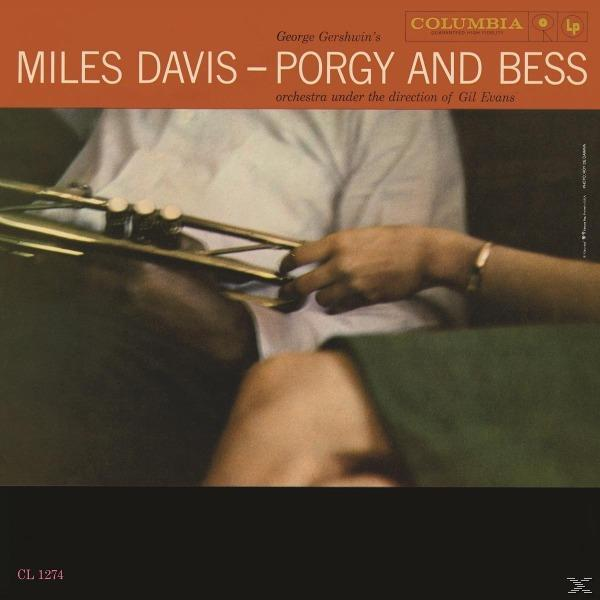 Album borító Miles Davisszel és trombitával, a szöveg "PORGY AND BESS".