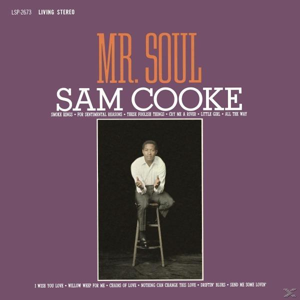 Album borító Sam Cooke-kal, aki egy széken ül. Az albumon a dalok címei szerepelnek.