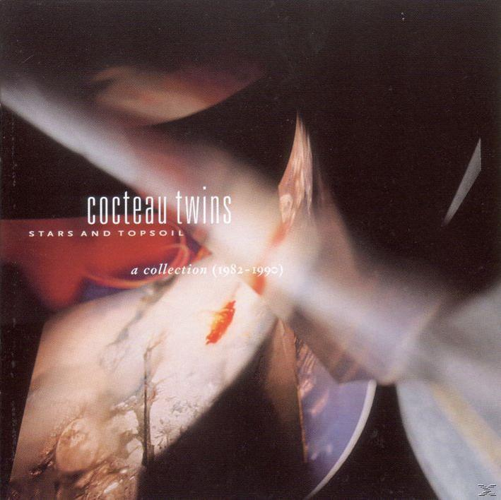Albumcover von Cocteau Twins. Abstrakte Kunst mit verschwommenen Formen und Farben, die eine dunkle und faszinierende Komposition erzeugt.