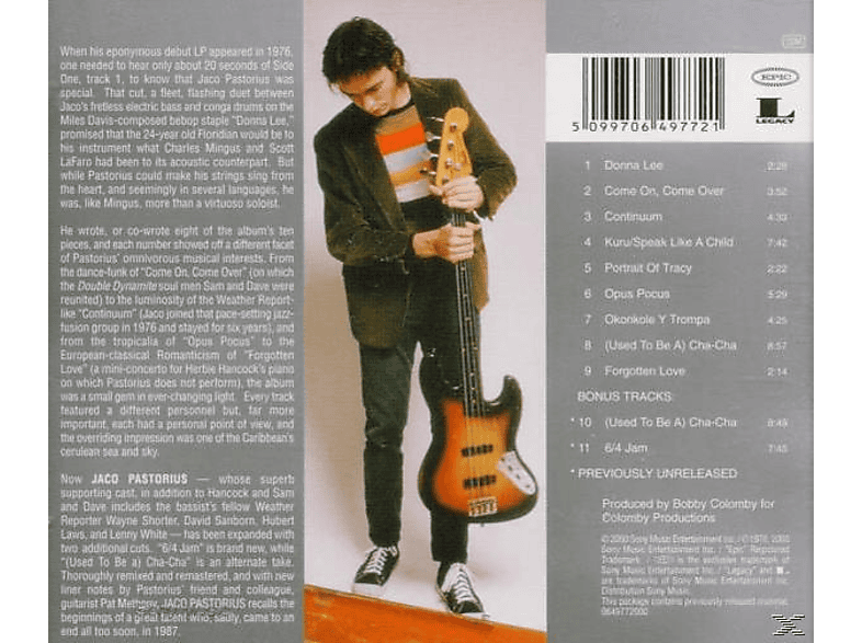 Thumbnail - Jaco Pastorius - JACO PASTORIUS (CD)