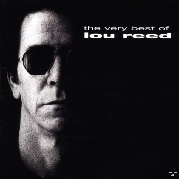 Lou Reed Albumcover. Schwarz-Weiß, Gesicht im Schatten, Sonnenbrille.