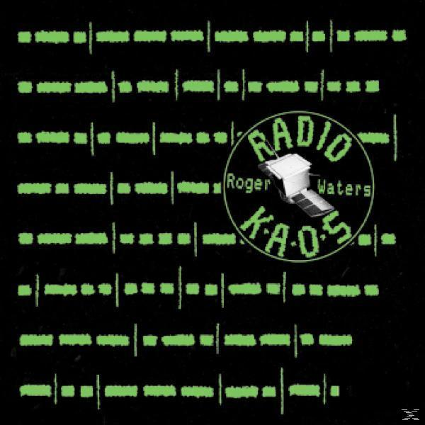 Album borító zöld vonalakkal és egy műholdas grafikával, a 'RADIO KAOS' szöveggel Roger Waterstől. Fekete háttér.