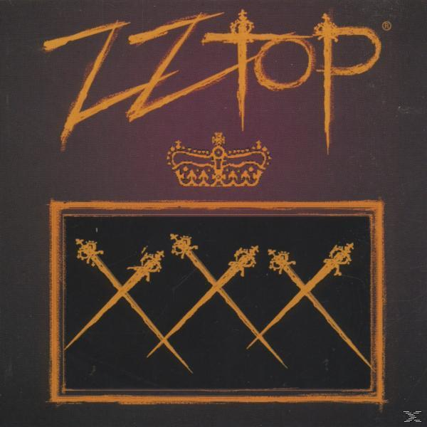 ZZ Top Albumcover mit Bandlogo und gekreuzten Schwertern.