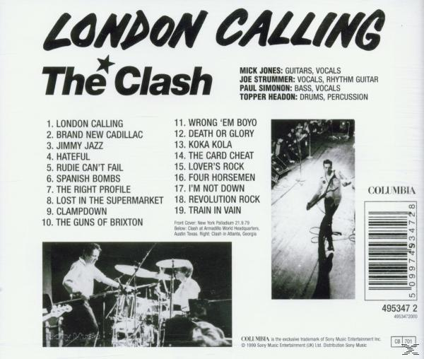 The Clash Albumcover. Bandmitglieder und Titelliste.