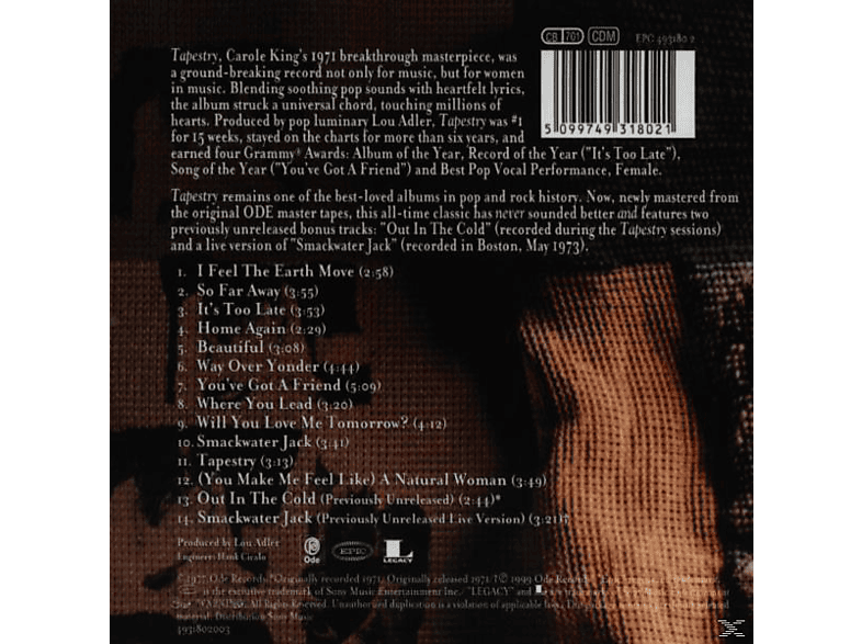 Thumbnail - Carole King - TAPESTRY (+BONUS TRACKS) (CD)