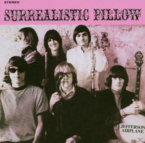 Albumcover: Sechs Personen mit Instrumenten auf rosa Hintergrund.