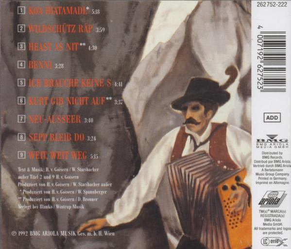 CD-Cover: Mann mit Akkordeon, Musiktrackliste und Albumtitel.