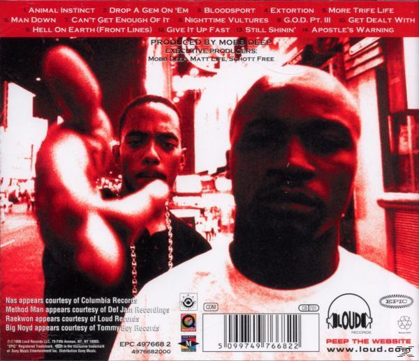 Albumcover mit zwei Männern auf der Vorderseite und Trackliste auf der Rückseite.