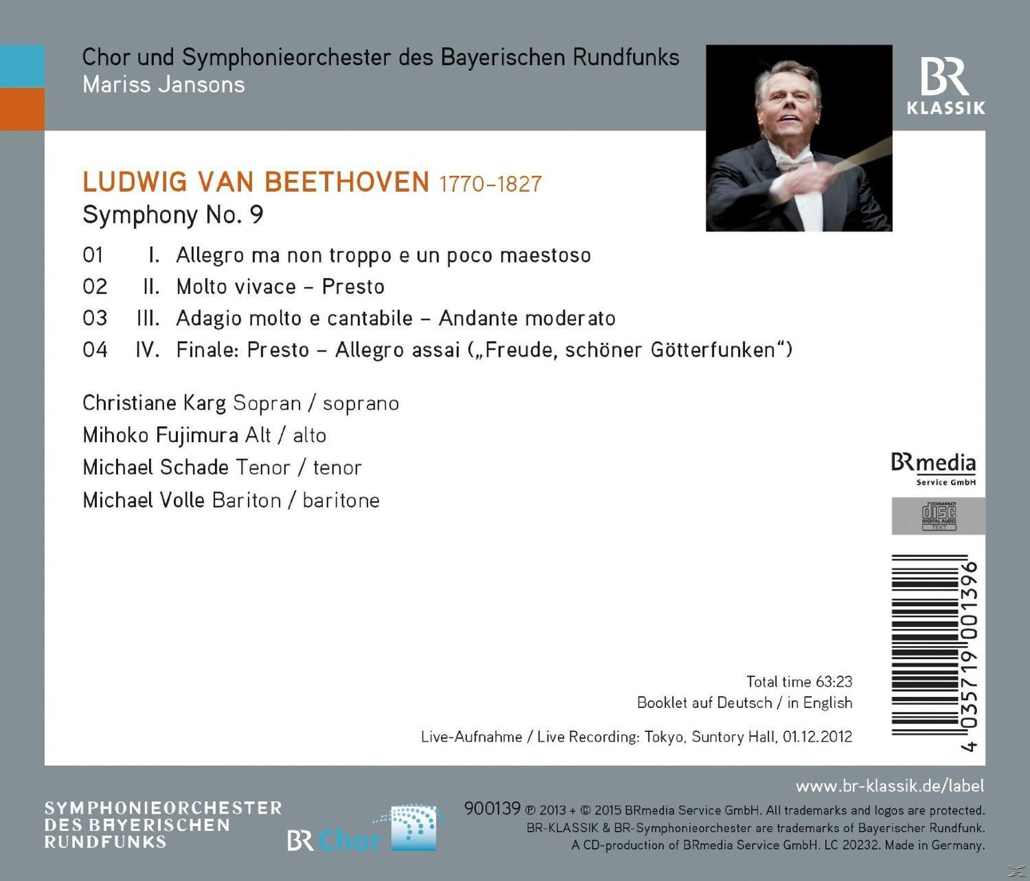 CD-Cover: Orchesterdirigent mit Text über Beethovens 9. Sinfonie.