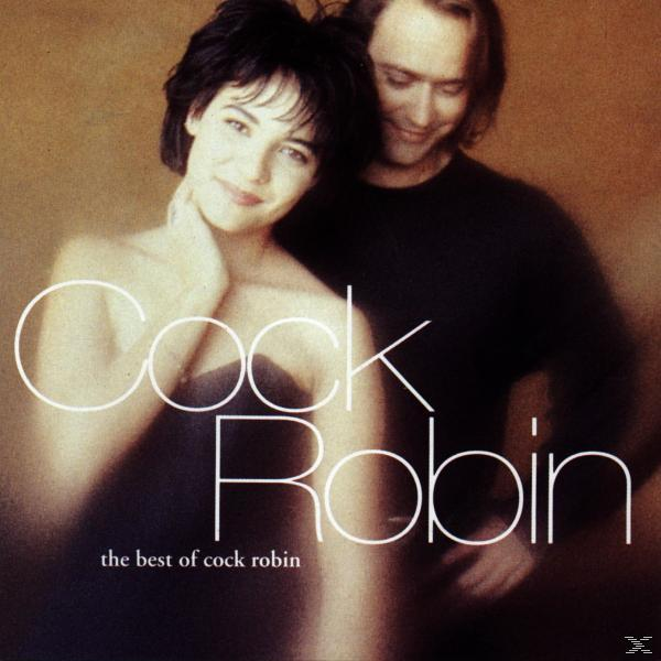 Albumcover von Cock Robin, 'The Best of Cock Robin'. Zwei Personen eng beieinander. Text ist weiß.