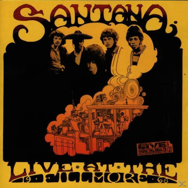 Albumcover mit Santana-Bandmitgliedern. Im Hintergrund eine detaillierte Illustration einer Konzernszene.