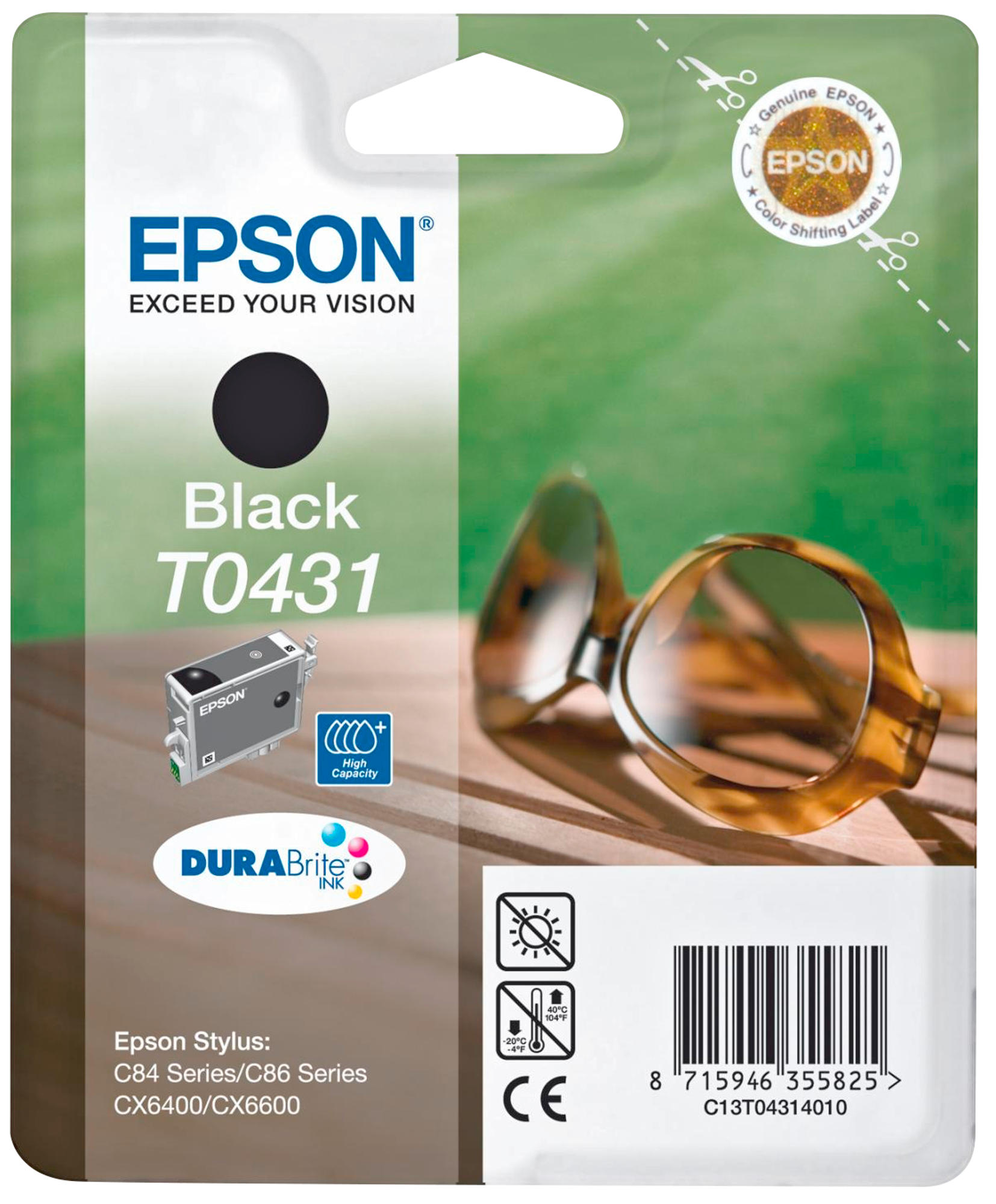 EPSON Original Tintenpatrone Schwarz (C13T04314010)
