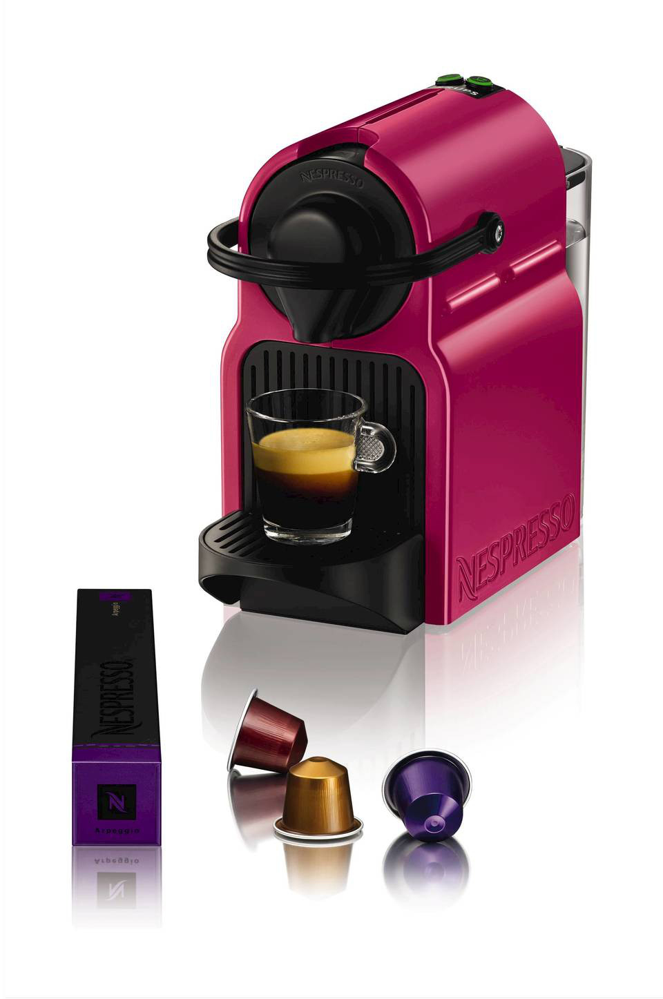KRUPS XN1007 Nespresso Inissia Kapselmaschine Fuchsia Velvet