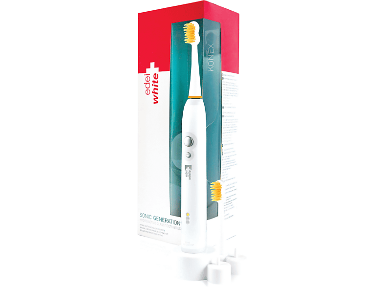 EDEL+WHITE 100-150 SG150 Sonic 2 Konex elektrische Zahnbürste Weiß/Rot ...