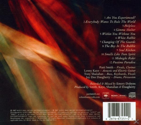 CD-Cover mit einer Liste von Titeln und Credits für die Künstler und Produzenten.