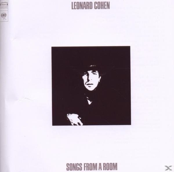 Albumcover mit einem Schwarz-Weiß-Porträt von Leonard Cohen in einem Quadrat.