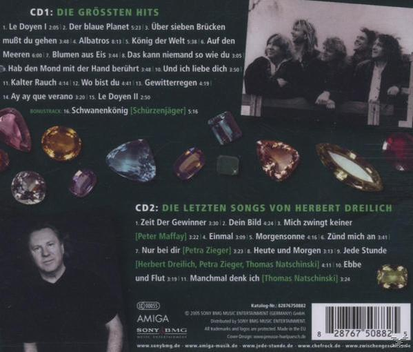 Albumcover mit zwei Discs. Enthält Bandmitglieder und Songlisten.
