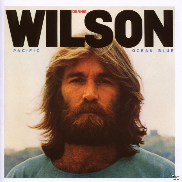 Szakállas férfi egy album borítóján. Szöveg: Dennis Wilson Pacific Ocean Blue.