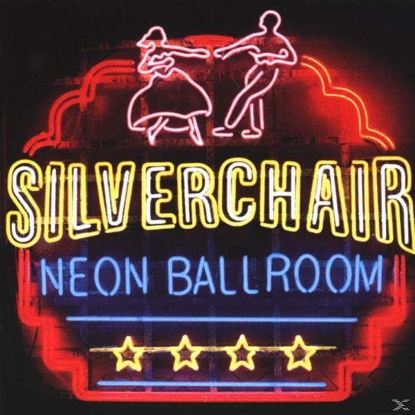 Neon tábla: Silverchair, Neon Ballroom, csillagokkal.