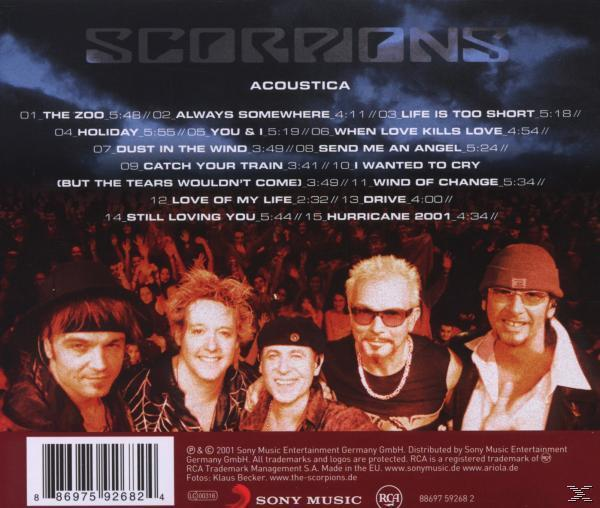 Albumrückseite mit Bandmitgliedern und Titelliste. Bandmitglieder sind vorne.