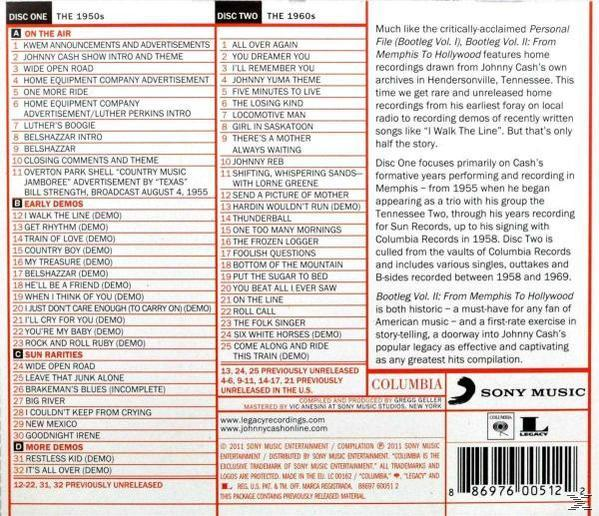 Johnny Cash - Bootleg, Vol.2: From Memphis To Hollywood  - (CD)