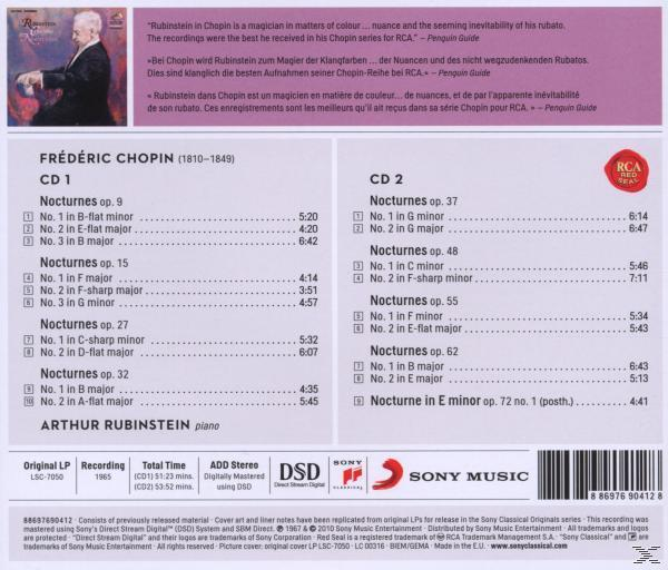 Rückseite eines Chopin-Albums mit Titellisten und Künstlerinformationen.