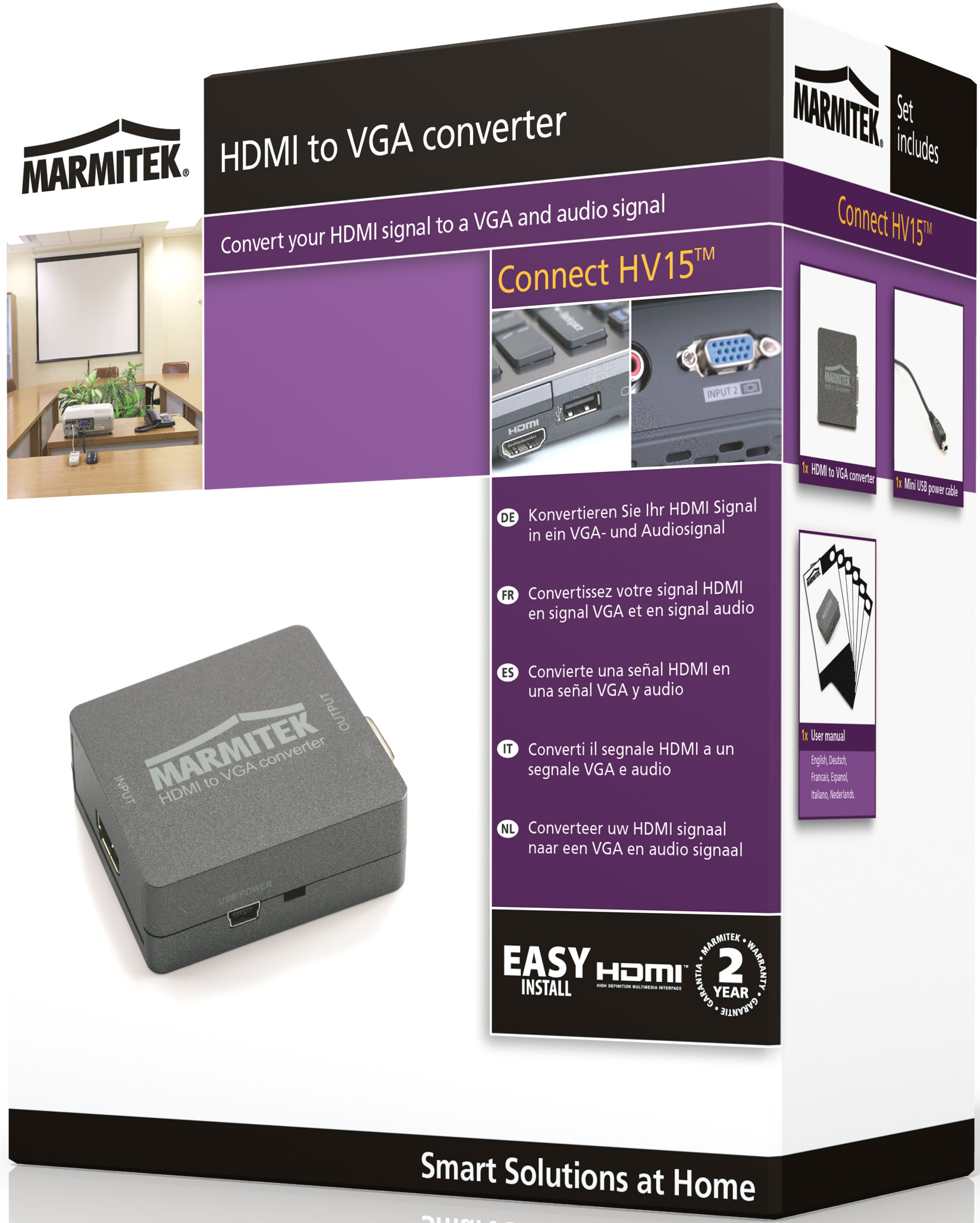 MARMITEK Connect HV15 - HDMI naar VGA converter (08266)