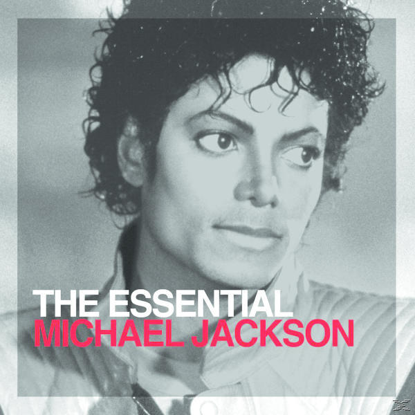 Michael Jackson, zwart-witportret, albumtitel: 'The Essential'.
