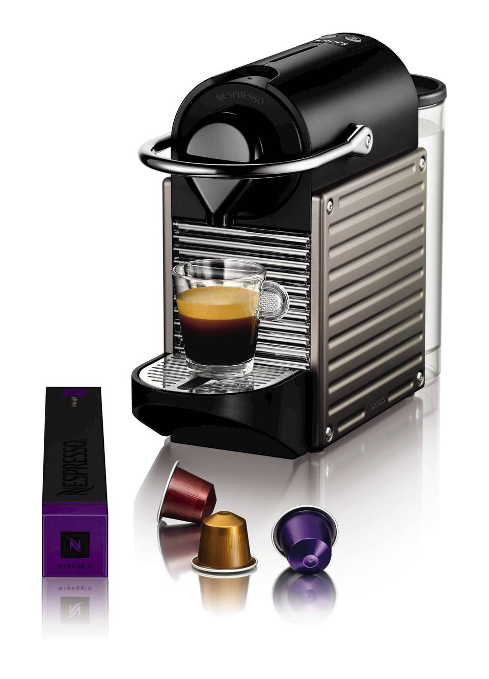 KRUPS XN301T Nespresso Pixie Kapselmaschine Electric Titan
