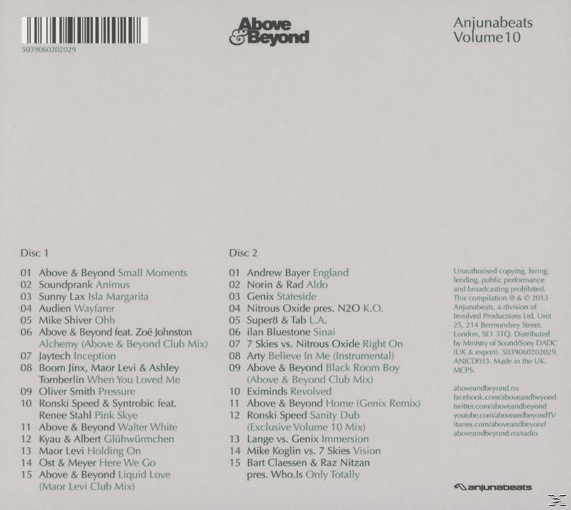 Above & Beyond, VARIOUS - Anjunabeats Vol.10 (Mixed By Above & Beyond)  - (CD)