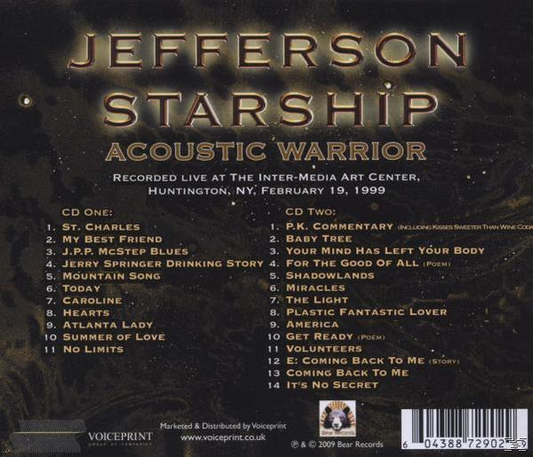 ACOUSTIC WARRIOR 19.02.1999 Warrior HUNTINGTON - (CD) Jefferson Starship Acoustic - &