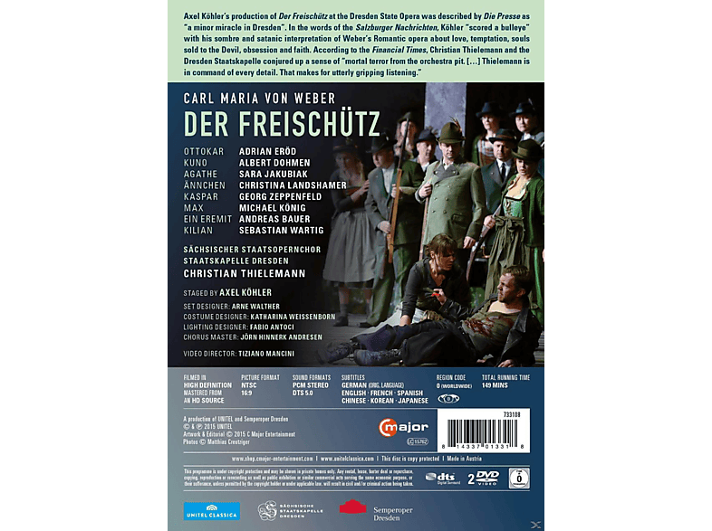 Thumbnail - VARIOUS, Staatskapelle Dresden, Sächsischer Staatsopernchor Dresden - Der Freischütz (DVD)