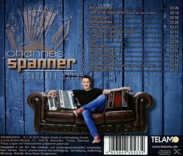 Johannes Spanner - Schoarfe Sach  - (CD)