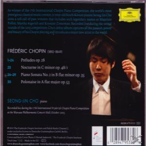 CD borító zongoristával, Chopin nevével és zenei részletekkel.