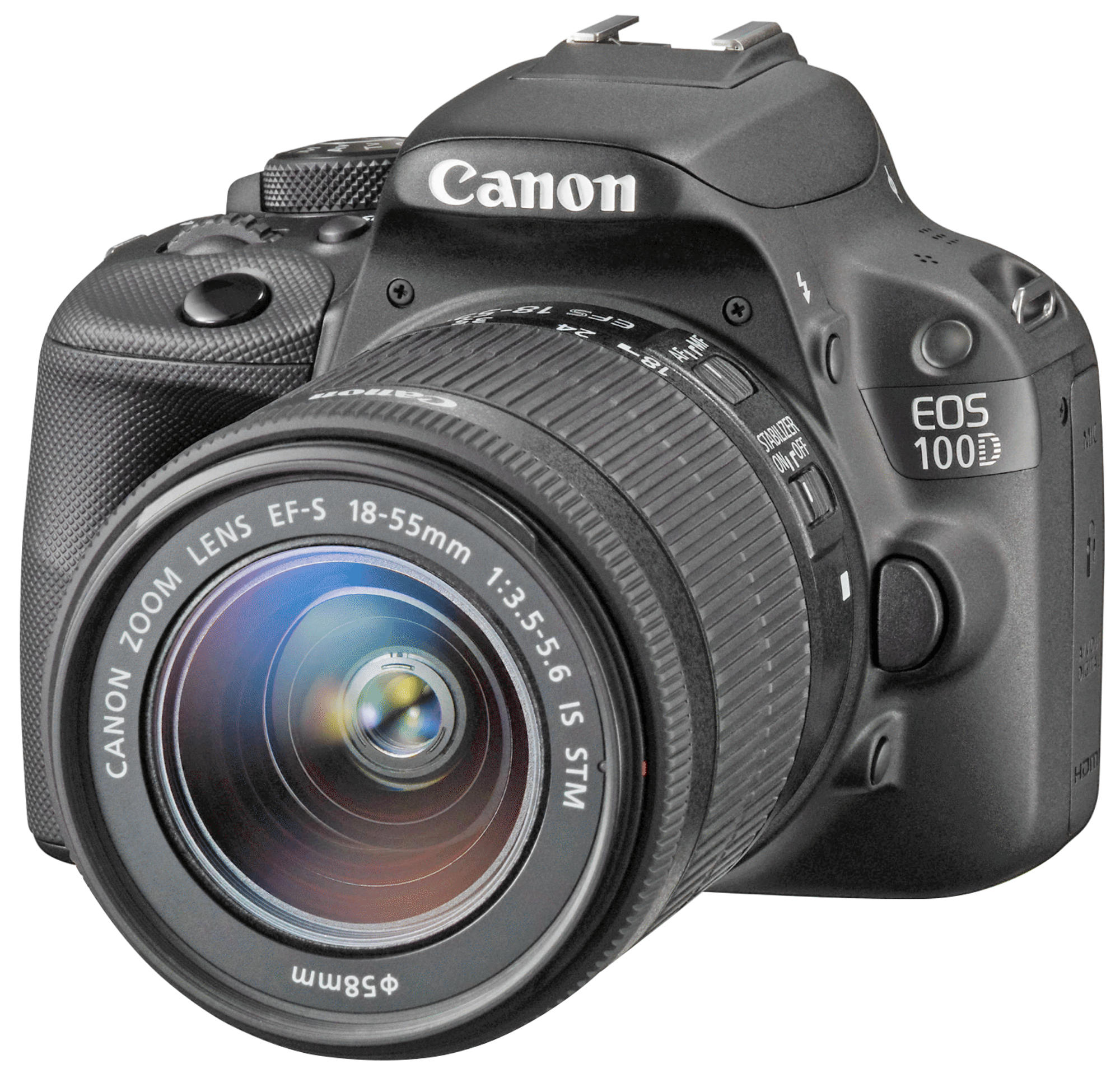 CANON EOS 100D + 18-55mm + 75+300 mm DC Lens Kit Dijital SLR Fotoğraf Makinesi