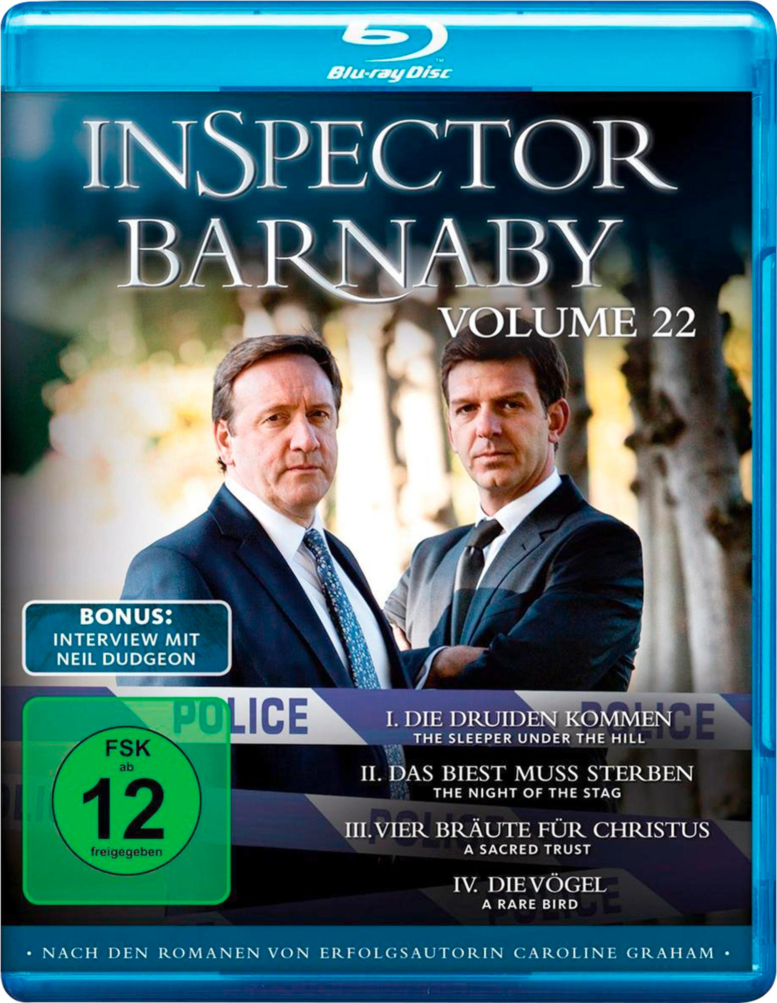 DVD-Cover mit zwei Männern in Anzügen. Der Titel lautet Inspector Barnaby.