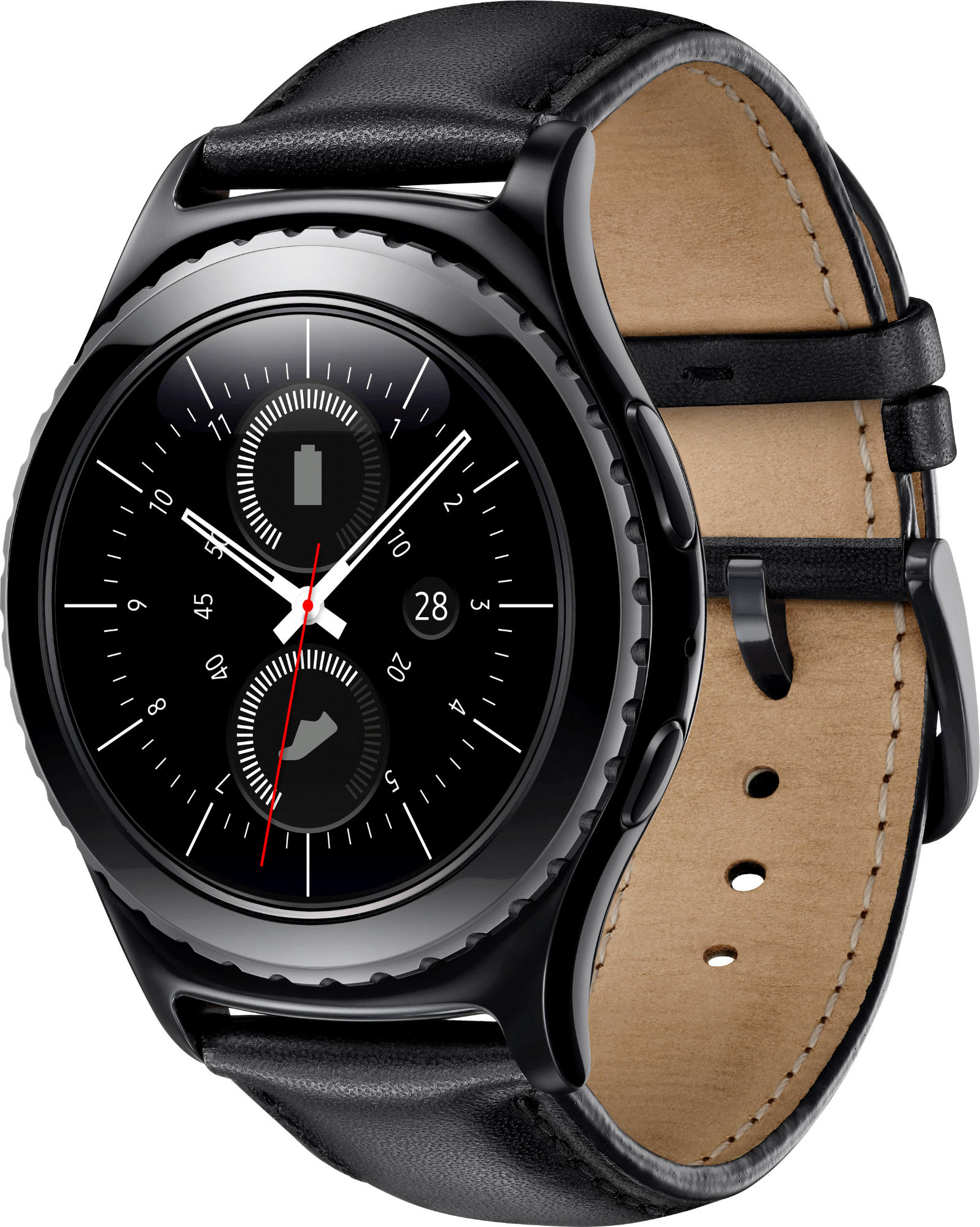 Smartwatch - Samsung Gear S2 Classic, 4GB, pantalla circular 1.2"  Super AMOLED, negro