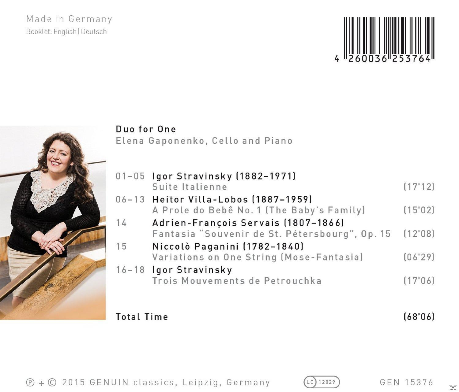 Elena Gaponenko - Duo for One  - (CD)
