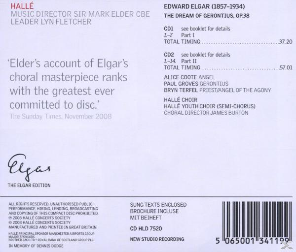 Terfel/Elder/Halle Choir+Orchestra - Dream Of Gerontius  - (CD)